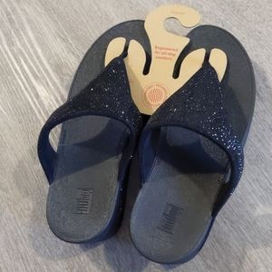 Fitflop Lottie Shimmer Crystal Toe Post Sandal NWT